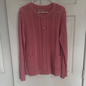 Turtle Bay women’s pink cardigan size large